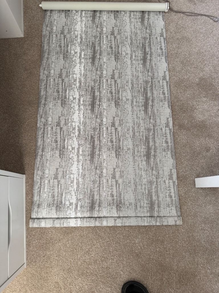 Grey marble effect roller blind