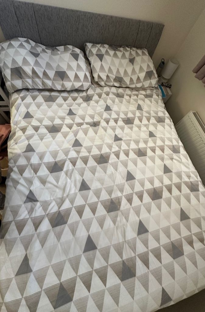 Double Bed + Double Mattress (Excellent Quality, Semi-New)