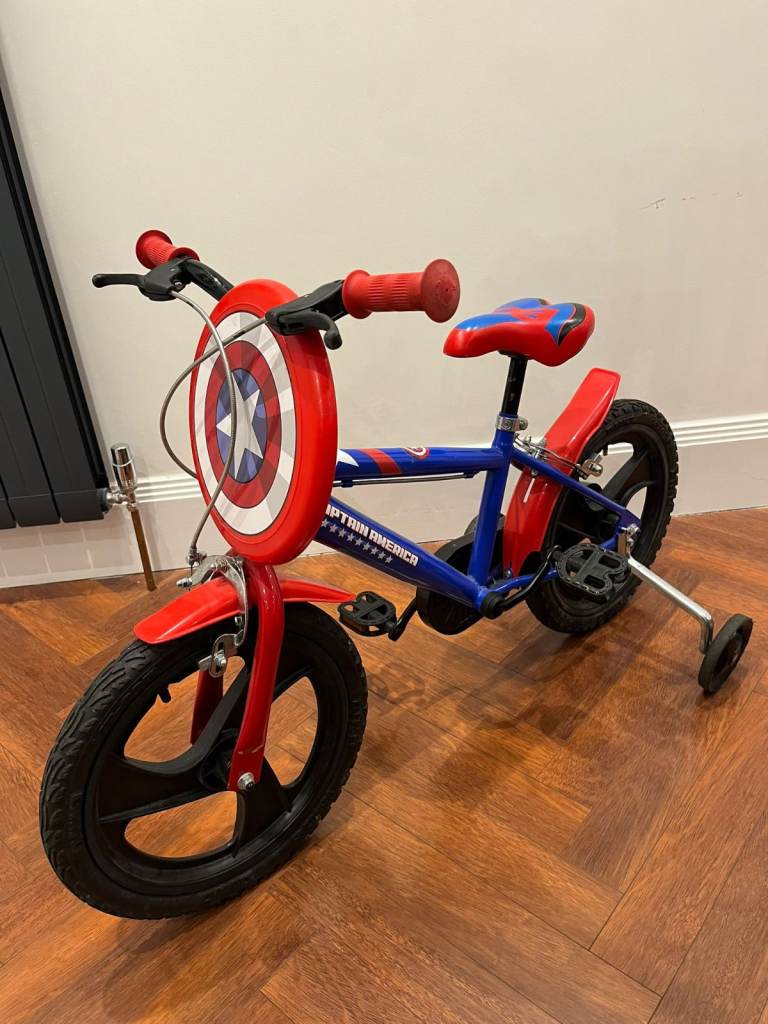 Italian made Dino Captain America Kids Bike / BMX 16inch MAG Wheels - Blue