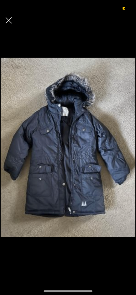 Girls lightweight navy coat age 11-12