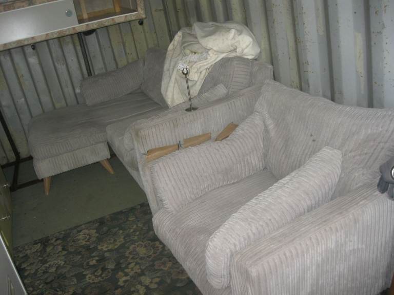 MODERN SOFT UPHOLSTERED SOFA, LOUNGER CUSHION, STOOL & ARMCHAIR. VIEWING / DELIVERY AVAILABLE