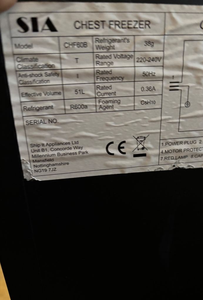 Small chest freezer for sale 