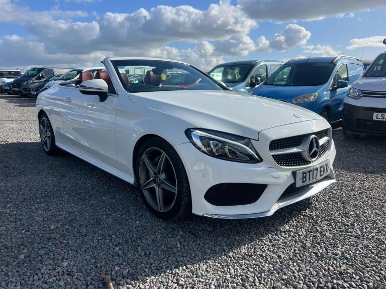 2017 Mercedes-Benz C Class C220d AMG Line Premium Plus 2dr Auto CONVERTIBLE RED LEATHER CONVERTIB...