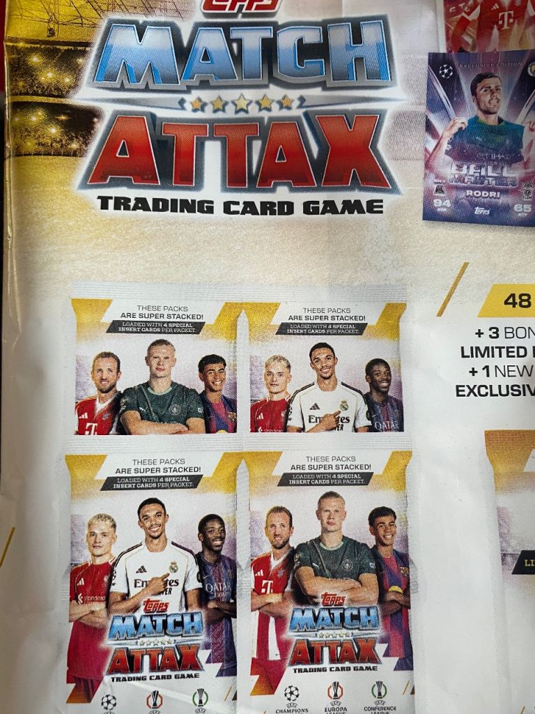 Match attax trading cards