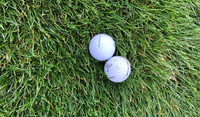 2 golf balls