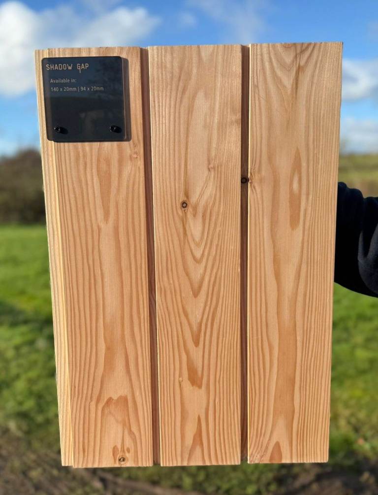 Profiled larch cladding - TG+V, shadow gap, half lap and more!