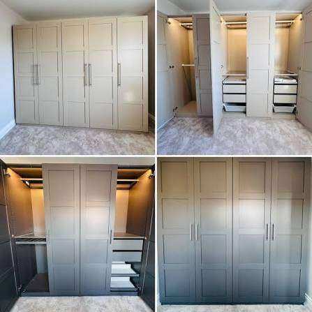 Flatpack wardrobe assembly 