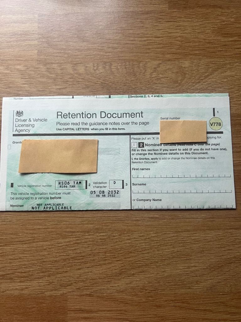 Private Plate Of on Retention RS06TAM