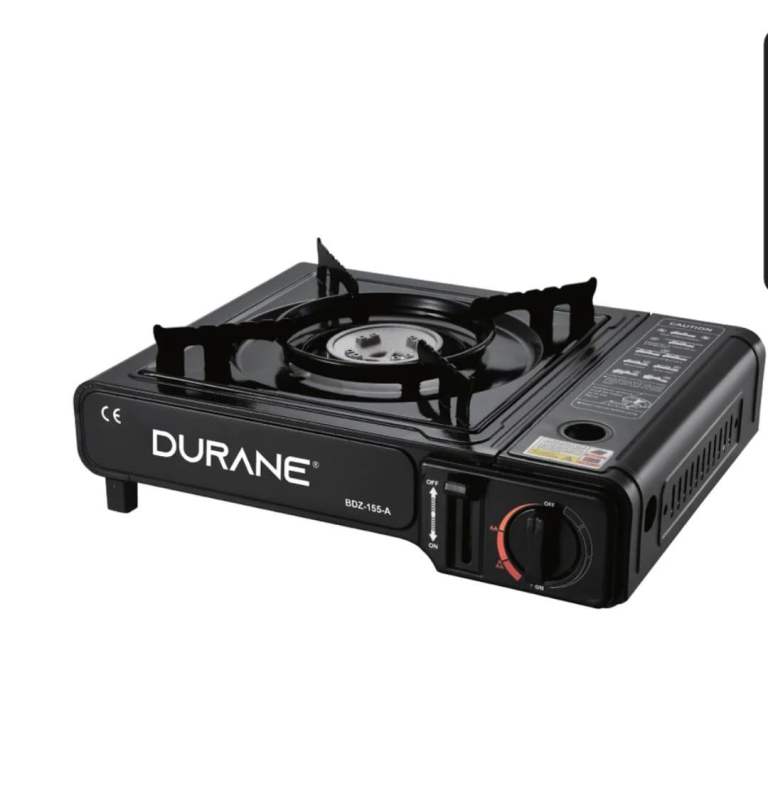 DURANE PORTABLE CAMPING GAS STOVE SINGLE BERNER FOR INDOOR &OUTDOOR COOKING