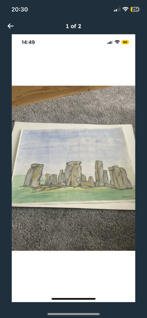 Watercolour Stonehenge picture 