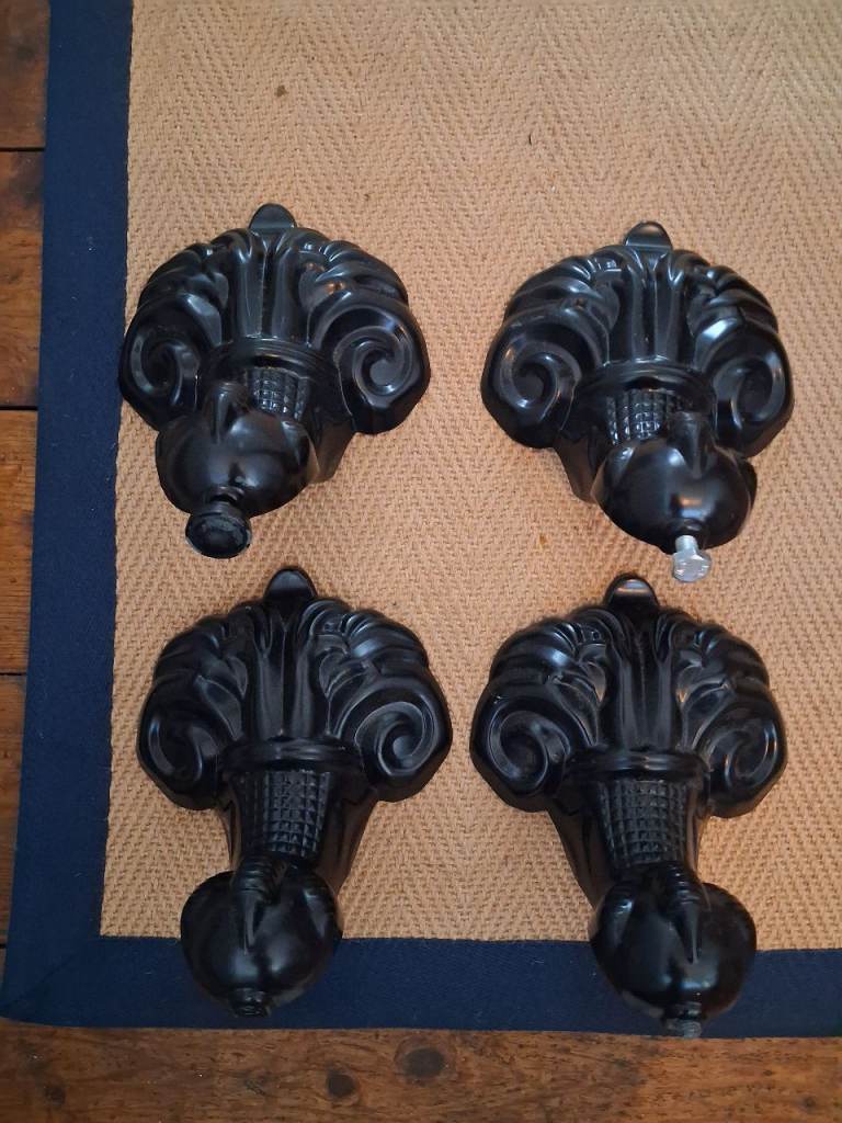 Cooke & Lewis Duchess DE bath Traditional Black Aluminium Bath feet, Pack of 4
