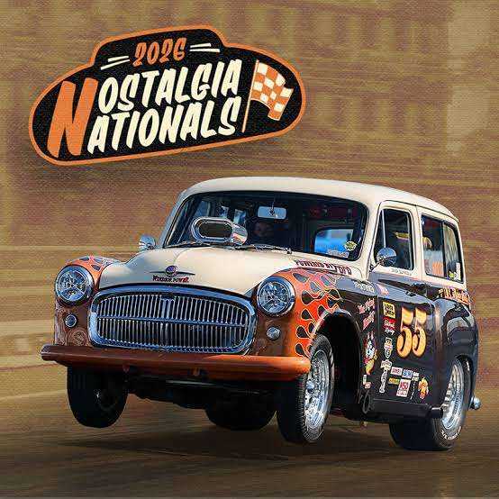 Santa Pod Raceway NSRA Nostalgia Nationals drag racing 