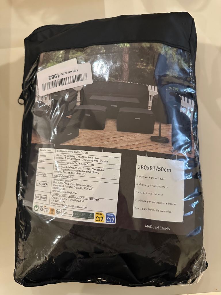 Garden parasol cover 280x81/50cm 