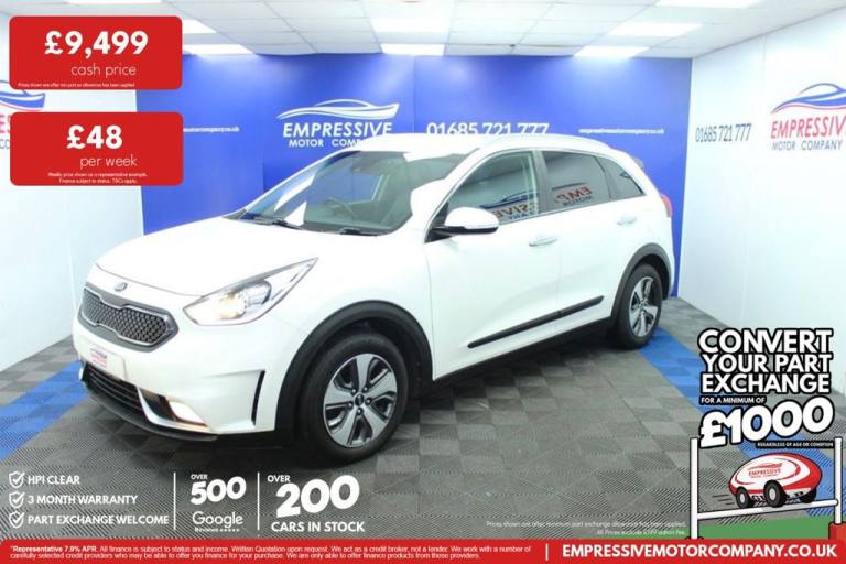 2018 68 KIA NIRO 1.6H GDI GPF 2 SUV 5DR PETROL HYBRID DCT EURO 6 (S/S) (139 BHP)