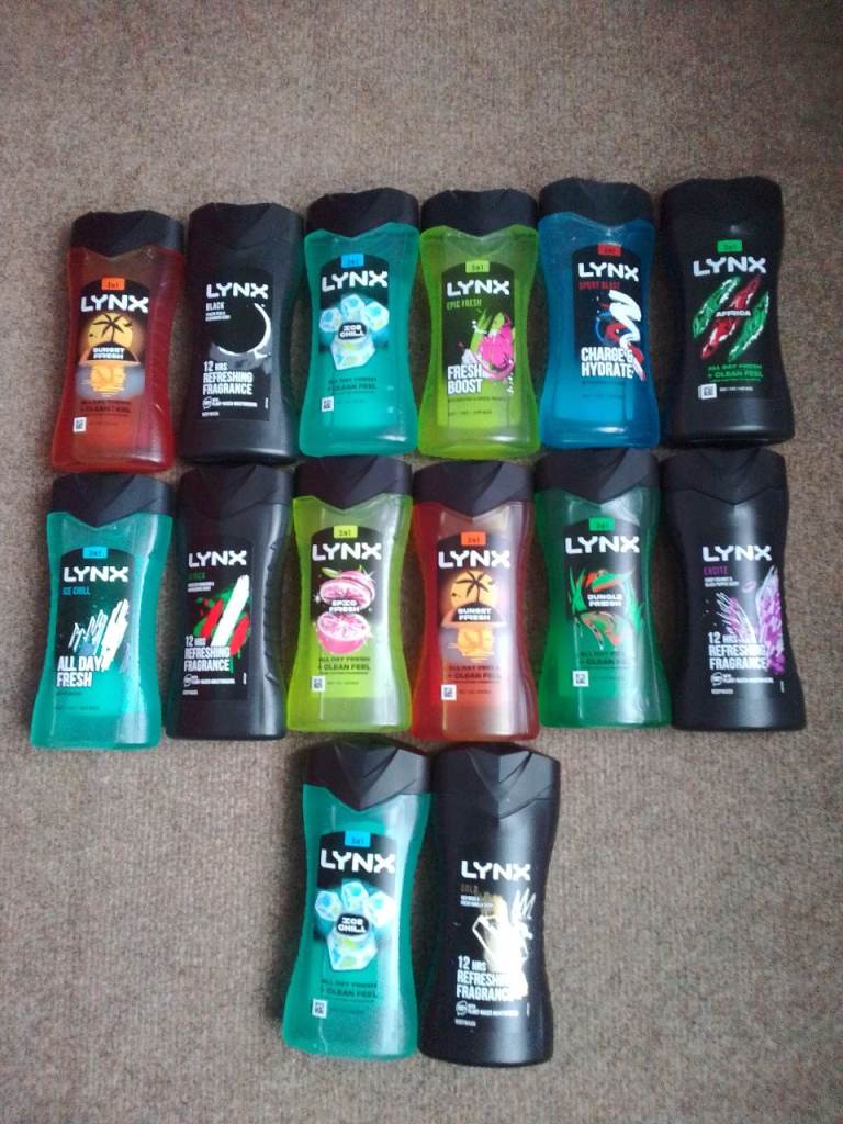 Lynx Shower Gel Bundle – 18 NEW Bottles, Various Scents