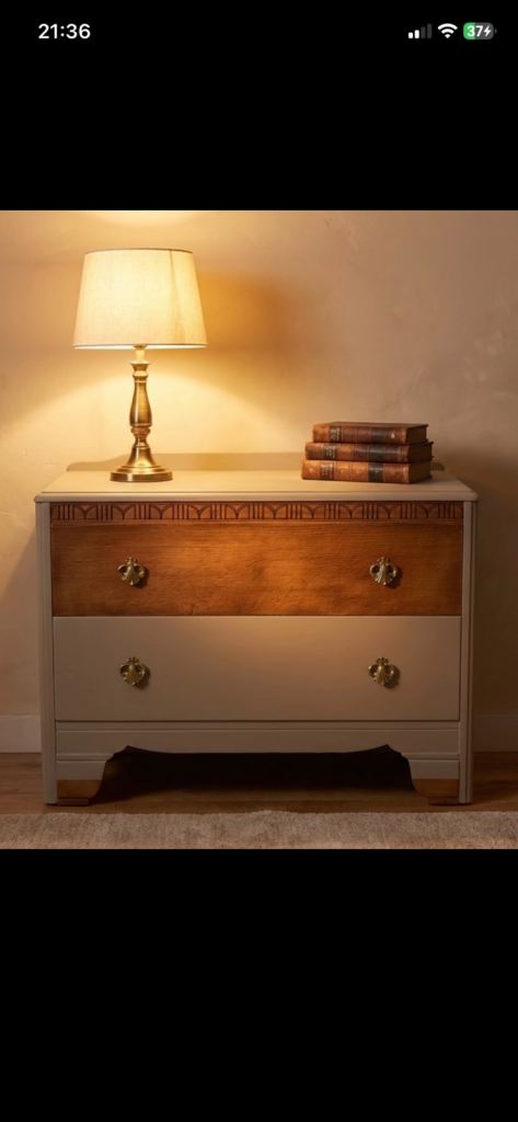  Vintage Harris Lebus  chest of drawers painted with Tapestry Fusion Mineral Paint