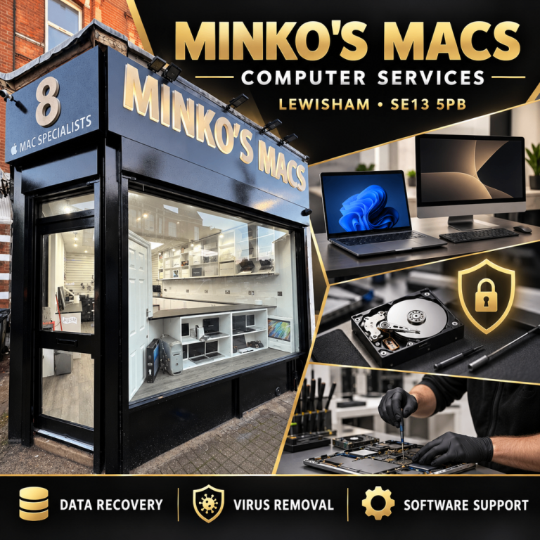 Computer Laptop Desktop Data Recovery Transfer Minko's Macs Lewisham London