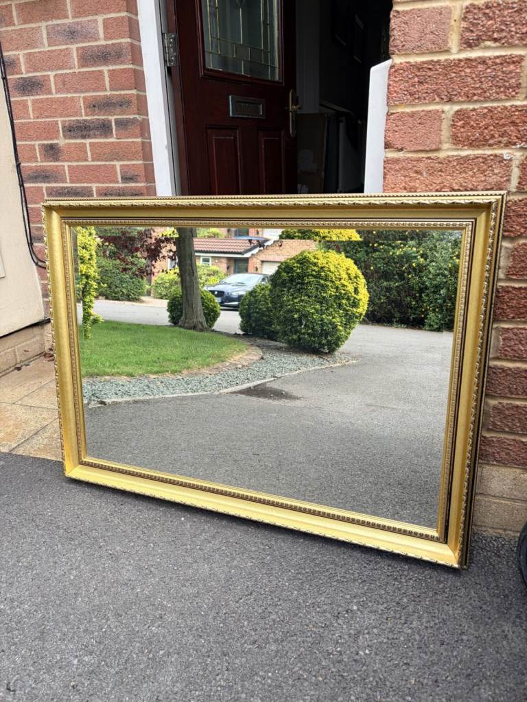 Antique Gold effect framed Mirror