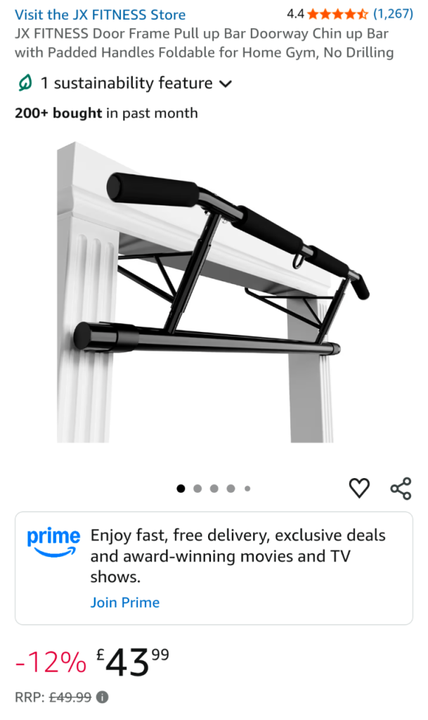 JX Fitness - pull up bar