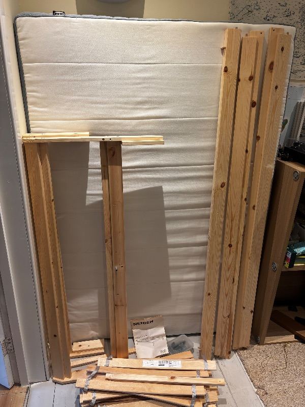 IKEA Neiden bed and Vestmarka mattress 