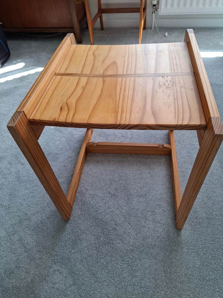Table - Small pine wood hall table or bedside table