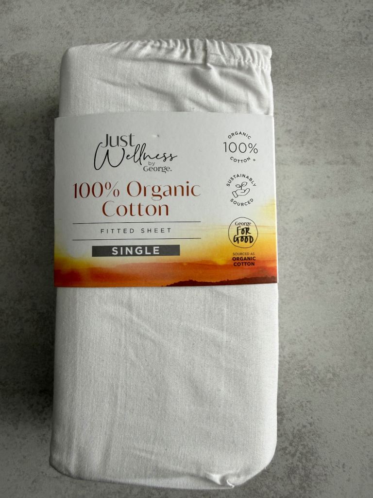 100% Organic Cotton Single Bed Fitted Sheet