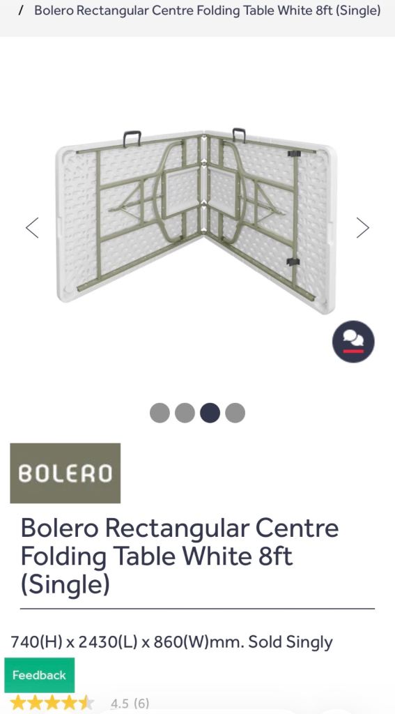 Brand new never been opened. 8ft Fold table- FREE DELIVERY 