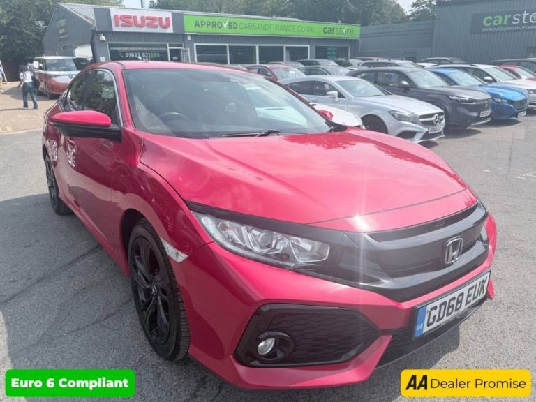 2019 Honda Civic Red 1.0 VTEC Turbo SR Hatchback, 62,333 miles,full service history,Euro 6,  Hatc...