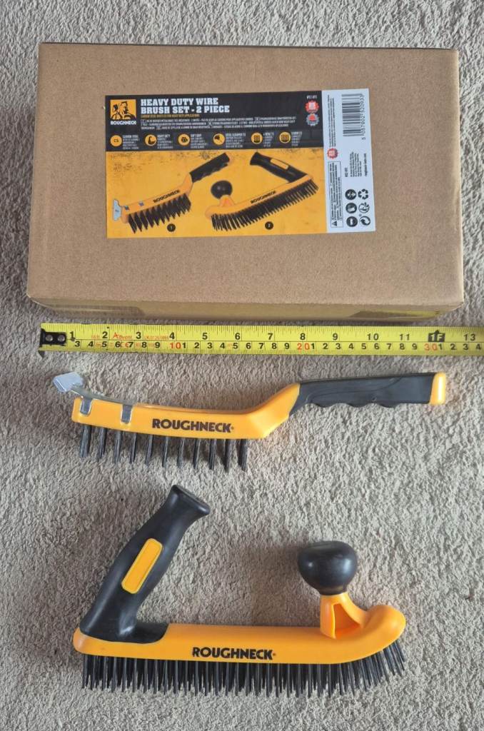 Roughneck Heavy Duty Wire Brush Set – Boxed, Unused