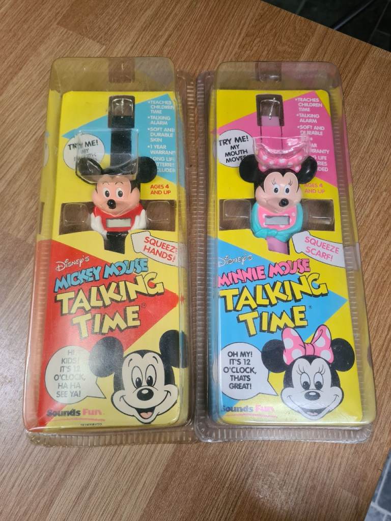 Vintage 1991 Mickey and Minnie Mouse Watches