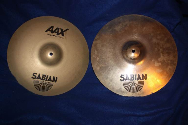 Sabian AAX Series 14in Hi Hat Cymbals ~ T = 1024g / B = 1574g ~ Good Condition ~ £175 ono