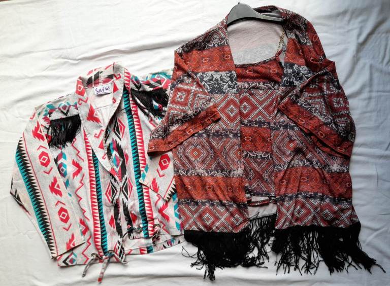 Size 8 Aztec style jacket and 2 piece set £2 each/all in main photo £3