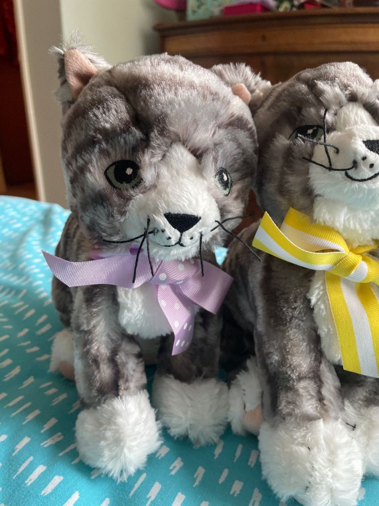 IKEA Set of 3 Grey Tabby Cat Soft Toys – As Good As New
