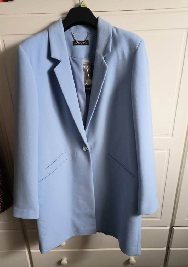 F&F Light Blue Blazer/Coat – Brand New with Tags