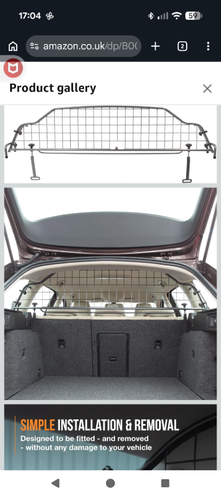 Travall Skoda Octavia estate dog guard 