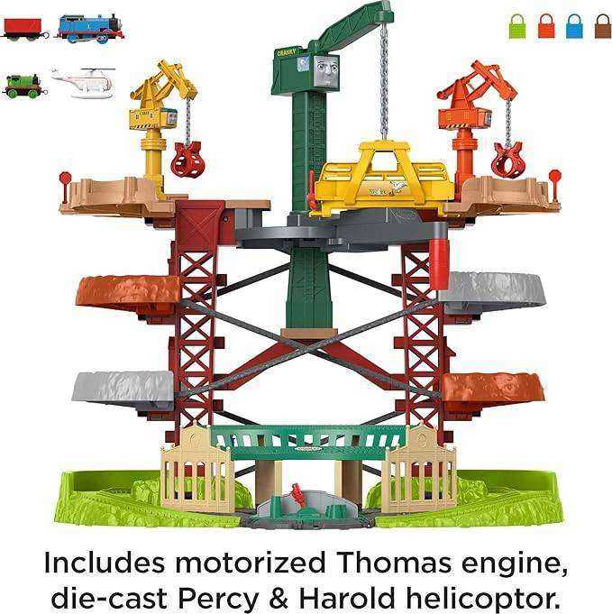 Thomas & Friends Multi-Level Track Set Trains & Cranes Super Tower