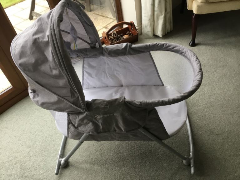 KINDERKRAFT baby 3 in one travel cot  / cradle  / rocker As New