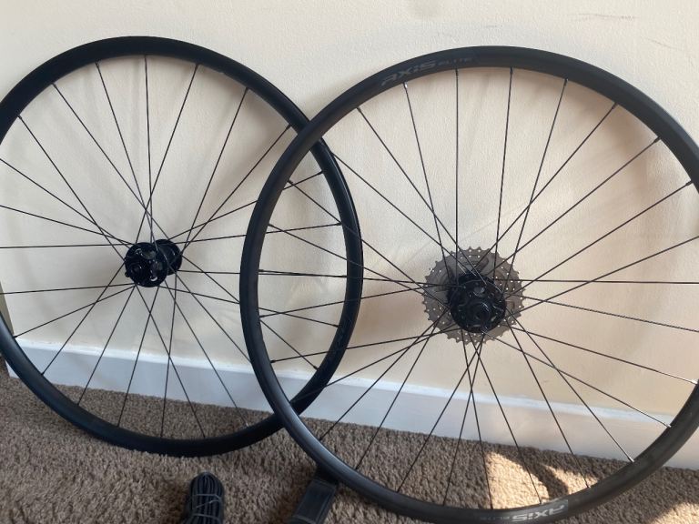 Axis Elite Roadsport Bike Wheels - Black, with Tyres & Discs