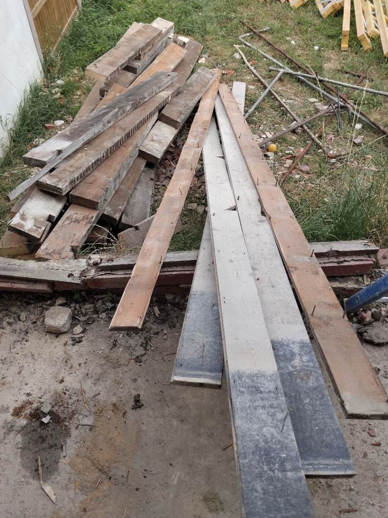 Free Reclaimed Joists and Floorboards For Firewood Burning