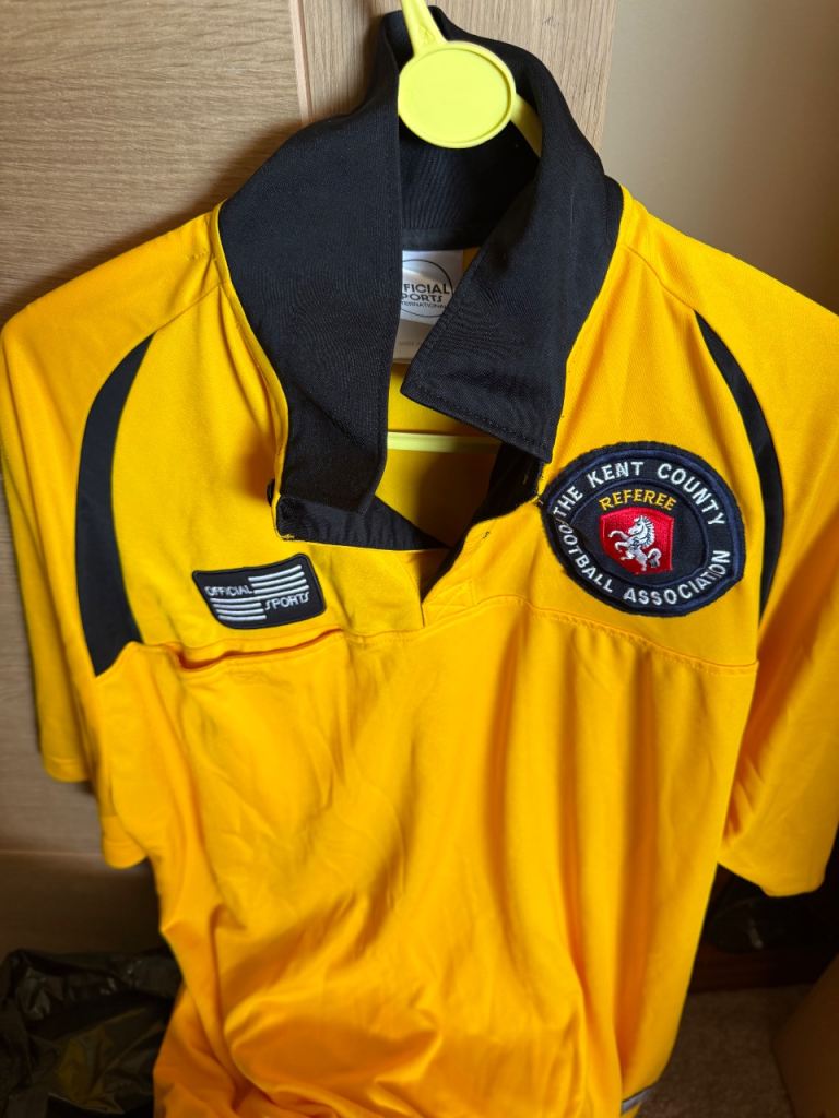 Nike Dri-Fit Football Referee Shirts - Yellow & Black, Good Condition