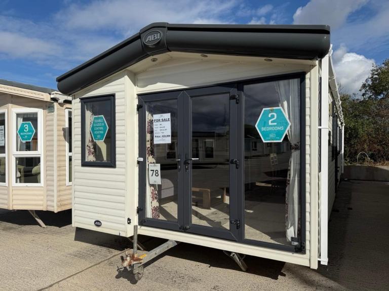 2 Bed ABI Static Caravan - Offsite / Own Land - DG, CH, French Doors, New Carpet