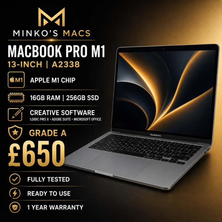Apple MacBook Pro M1 A2338 13" 16GB 256GB SSD Creative Software Grade A