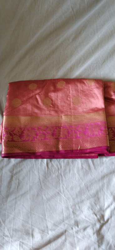 Brand New Gold and Purple Work Saree 