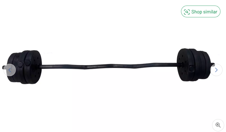 Opti Z Curl Vinyl Barbell Weight Set - 17kg