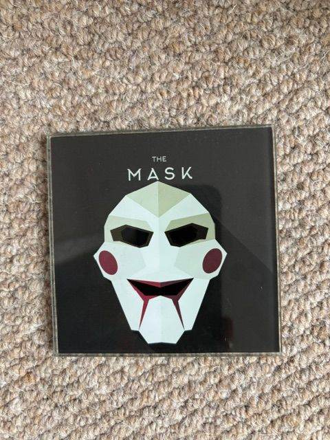 The Mask Coaster - Saw Jigsaw Design, As Good As New