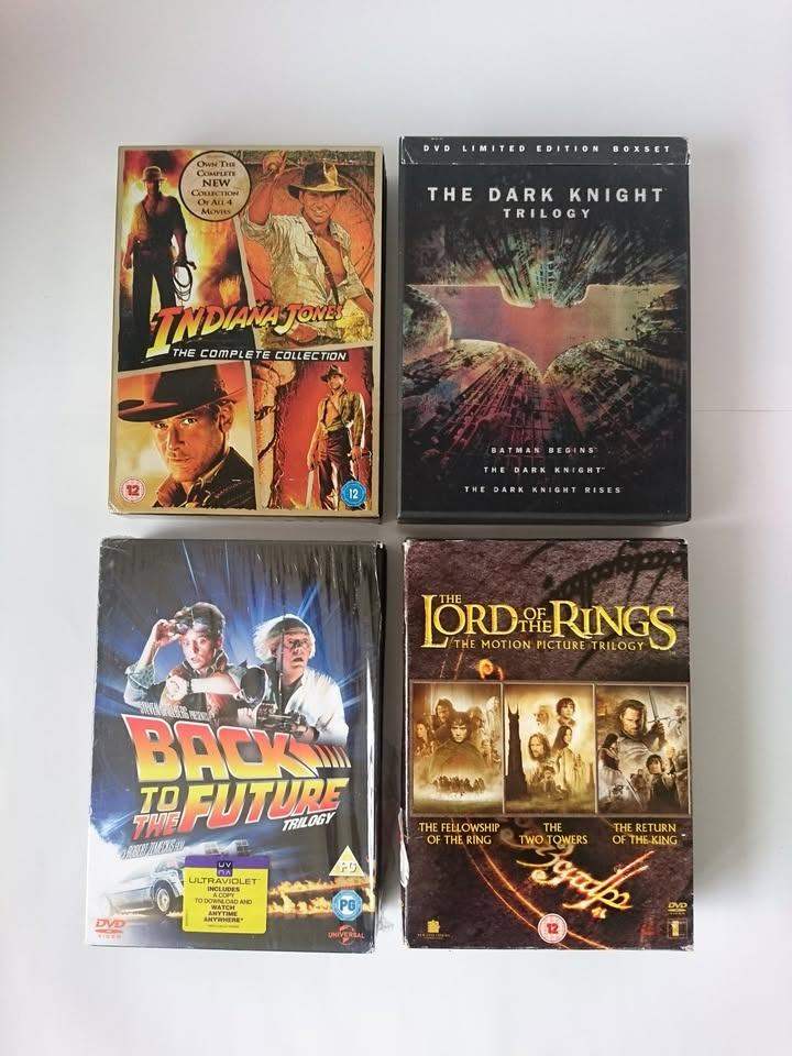 Indiana Jones, Dark Knight, Back To The Future, LOTR DVD Box sets