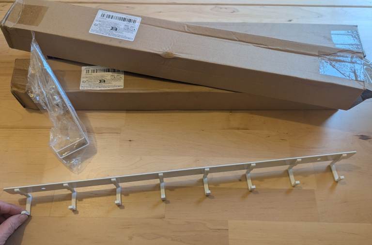 3 x NEW WHITE METAL 'OVER-DOOR' HOOKS/HANGERS!