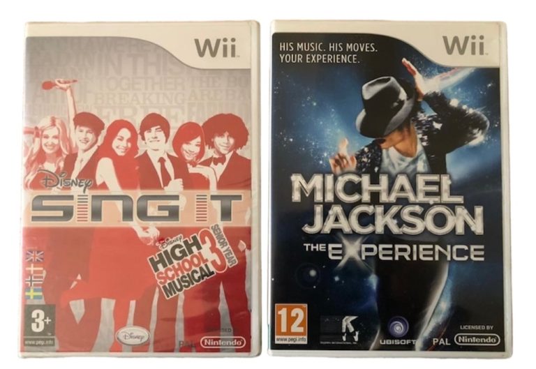 x2 Wii Games: Disney Sing It High School Musical 3 Senior Year & Michael Jackson Rhythm 