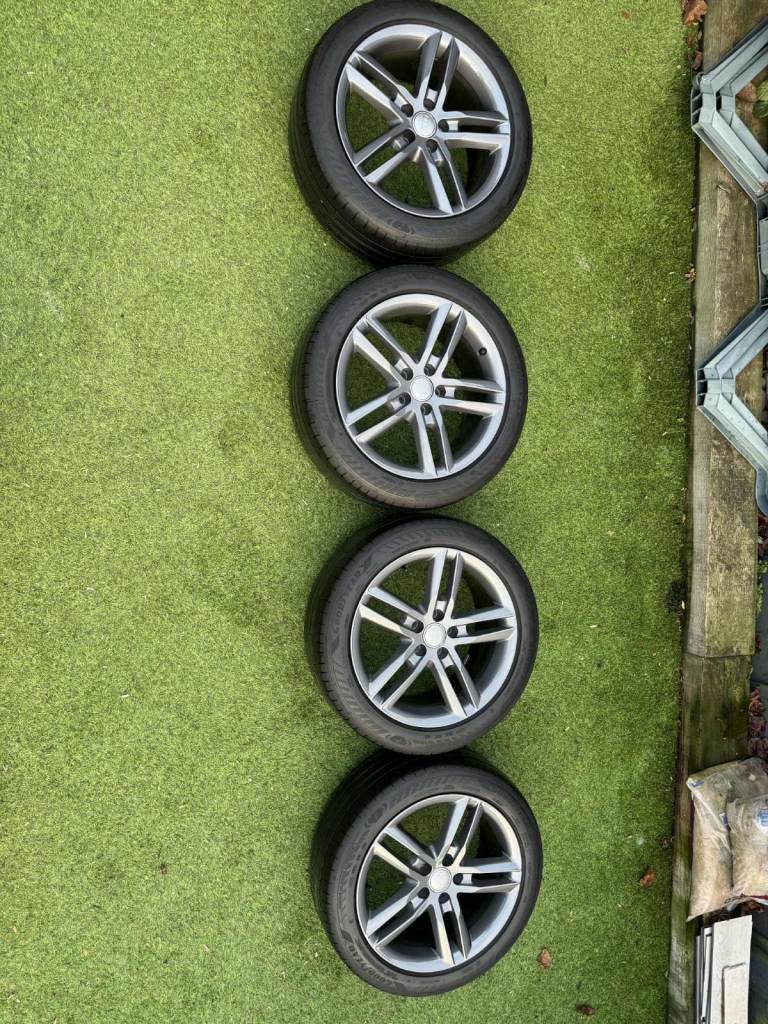 Full set x4 New Audi wheels 18 inch refurbished and GOODYEAR tires