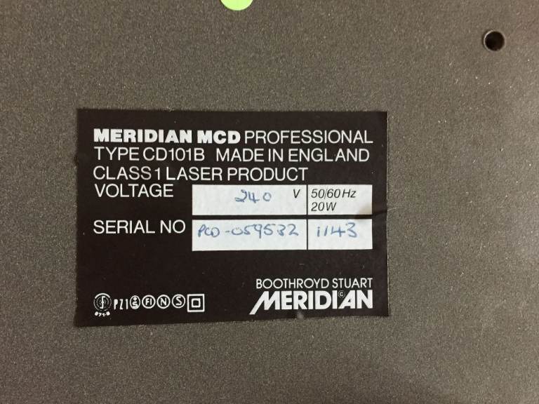 MERIDIAN Pro MCD PRO Compact Disc Player